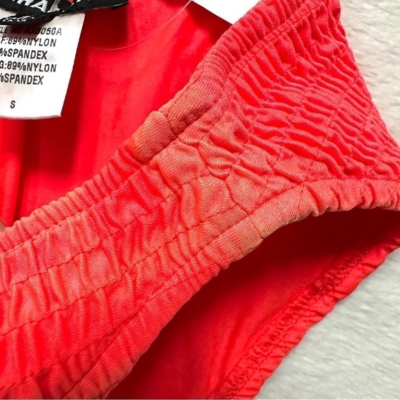 🔴 5 for $10 Rehab LAB Orange Ruched High Cut Swim Bottom Size S - Picture 6 of 7